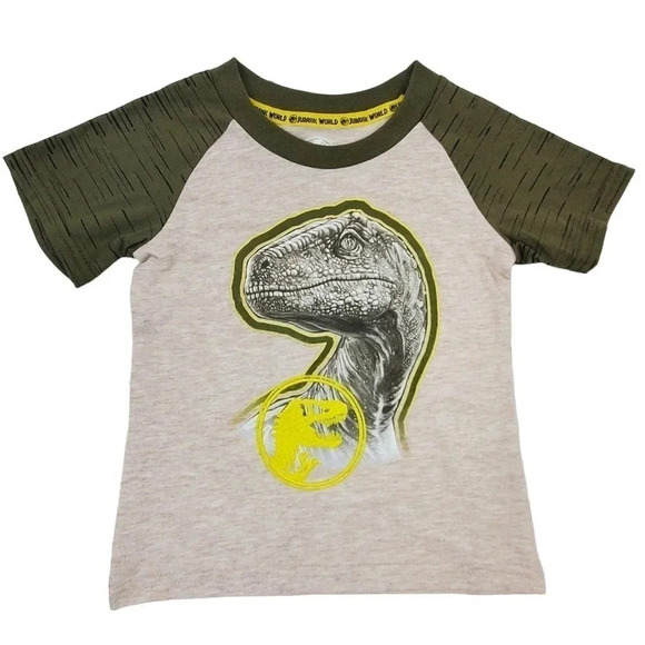 18m Boys JURASSIC WORLD Dinosaur Tshirt and Shorts Set Summer Boy - Picture 3 of 11